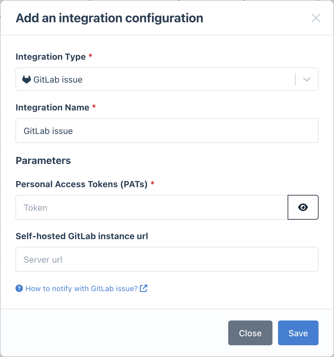 Screenshot GitLab integration