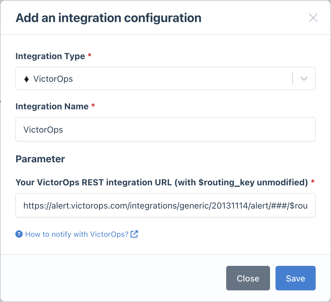 Configure VictorOps integrations in Bleemeo