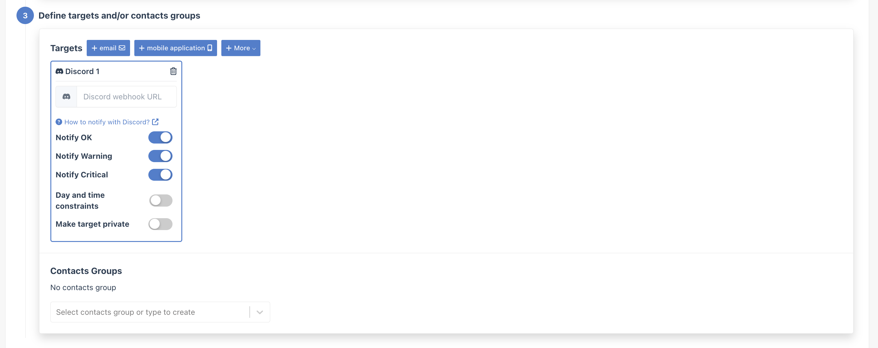 Configure Discord notification