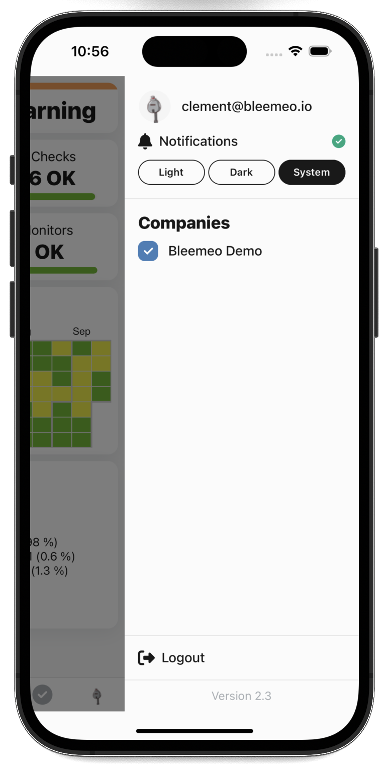Bleemeo mobile app notification example