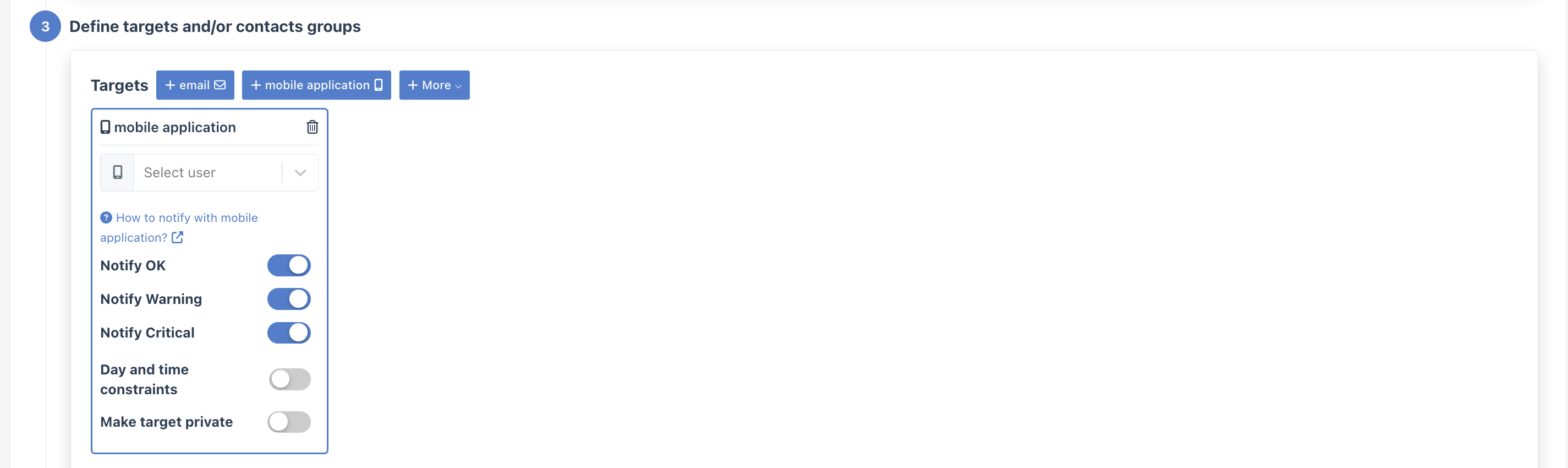 Mobile App notification rule