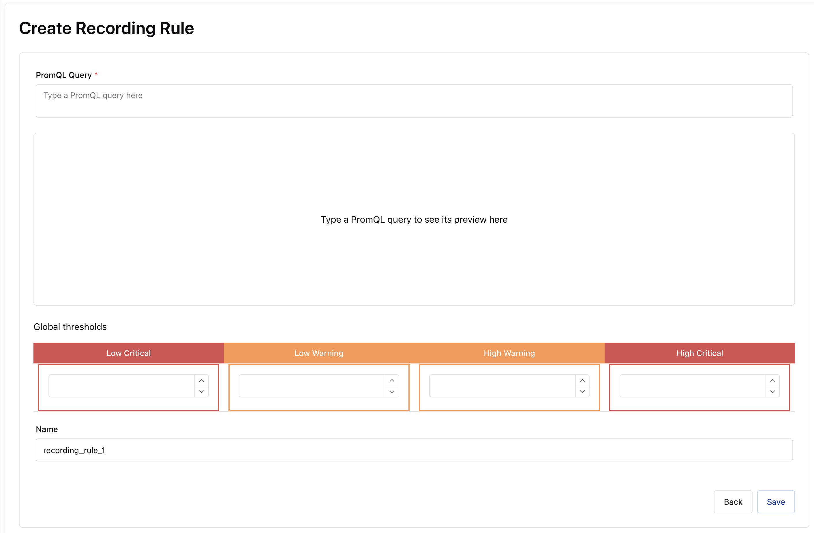 recording rule creation