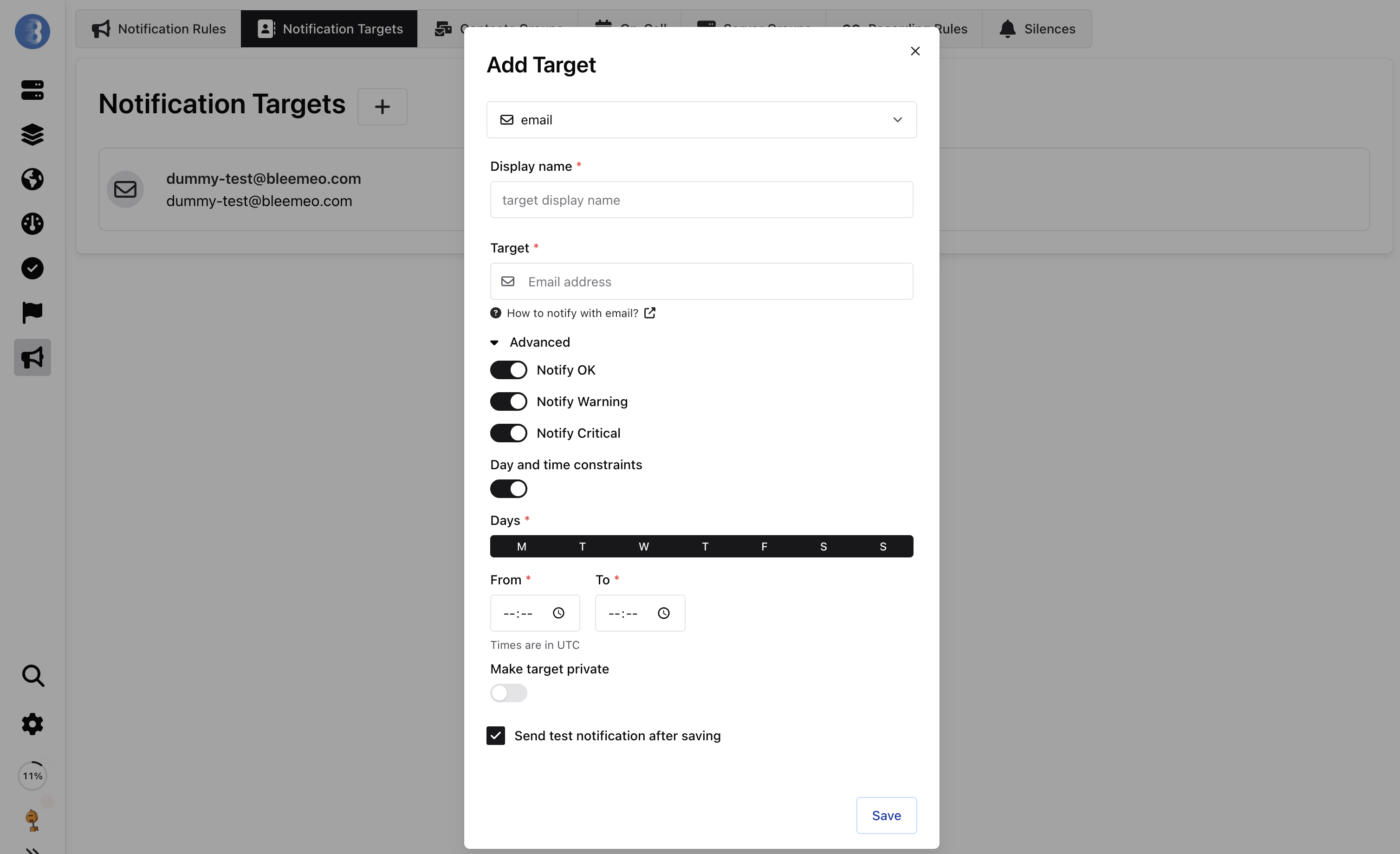 create target advanced