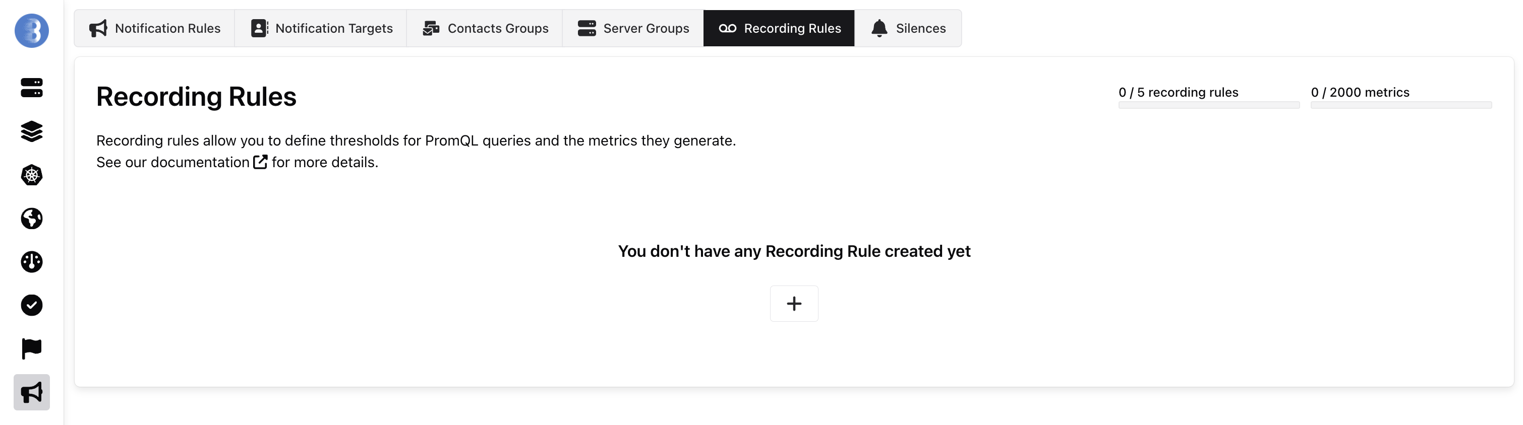 recording rule list