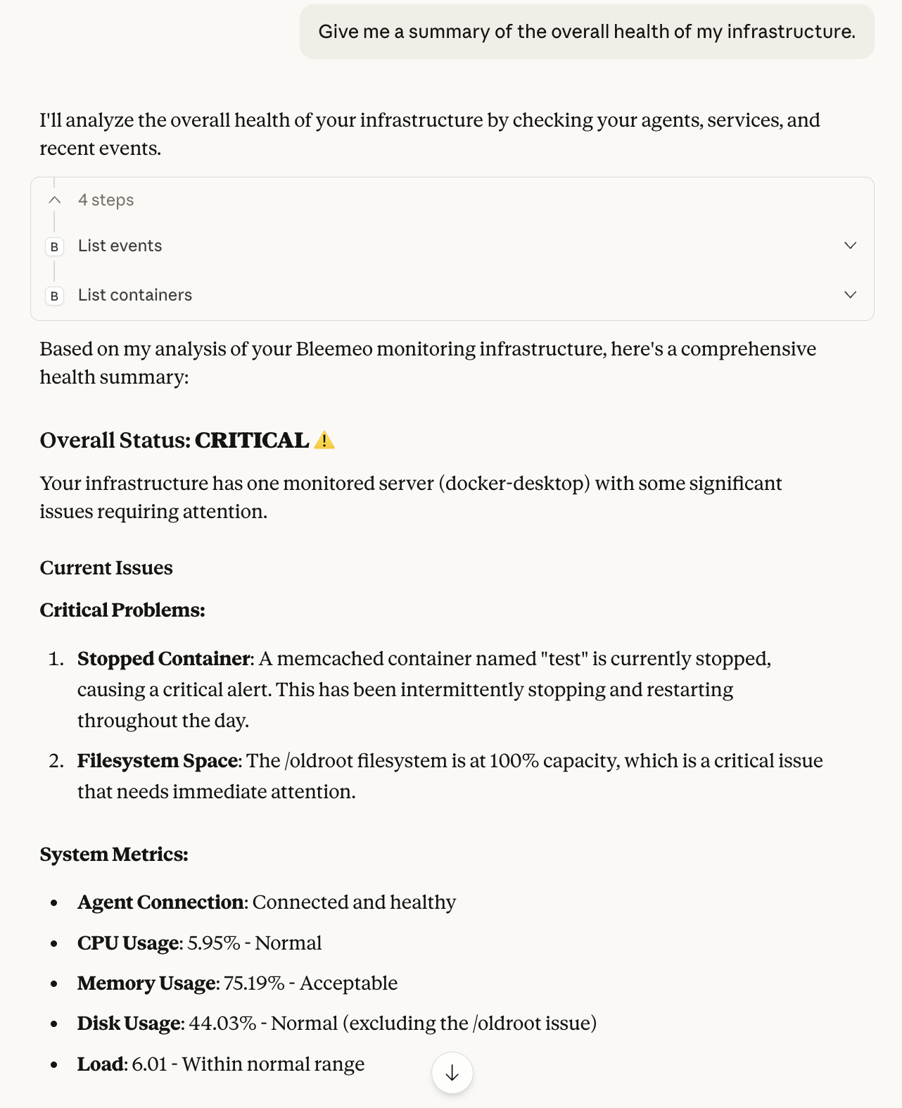 MCP example - health check part 1