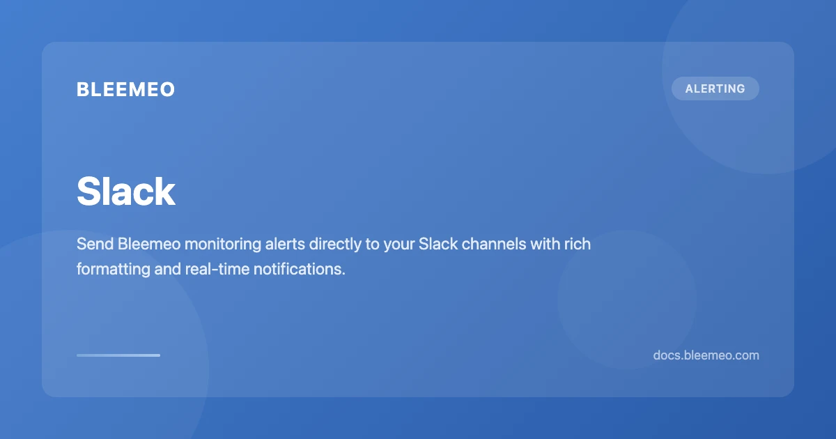 Slack | Bleemeo Documentation