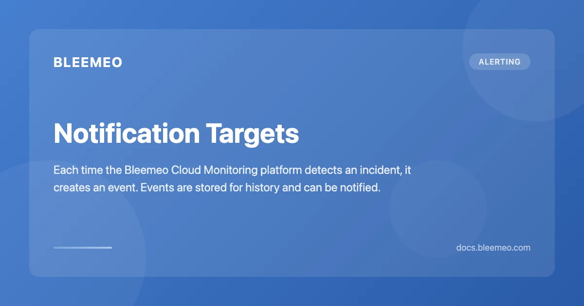 Notification Targets | Bleemeo Documentation