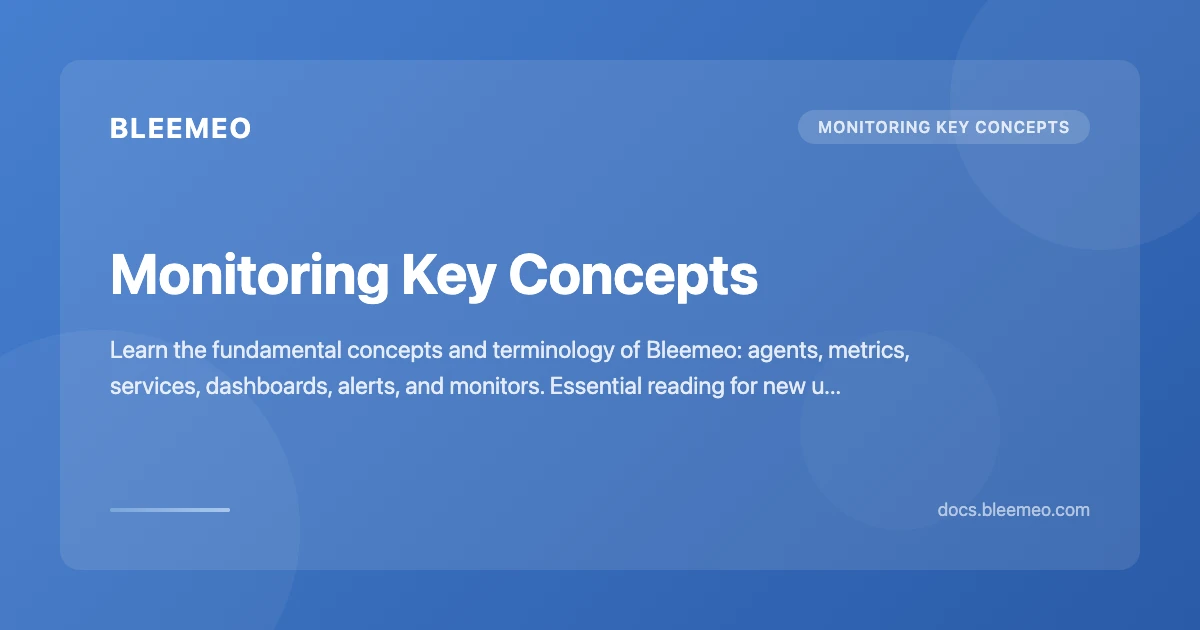 Monitoring Key Concepts | Bleemeo Documentation