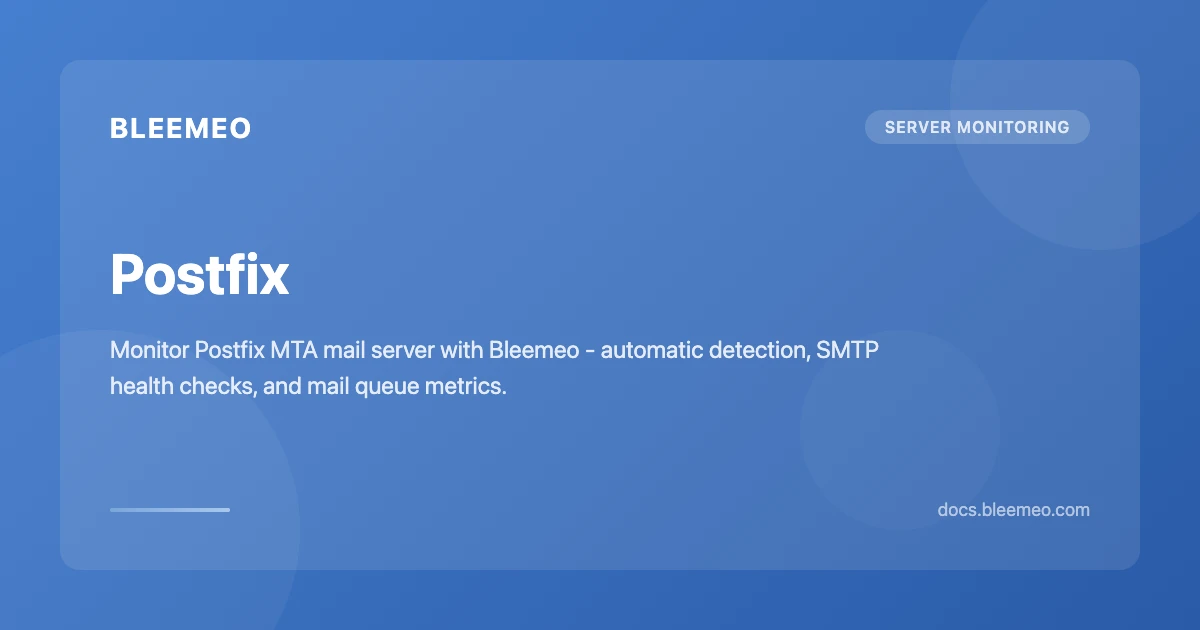 Postfix | Bleemeo Documentation