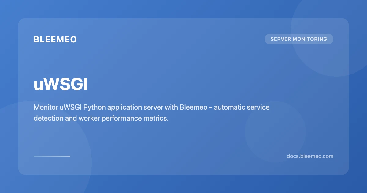 uWSGI | Bleemeo Documentation